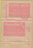 Matchbook Cover - Motel Mission Price UT 40 Stick