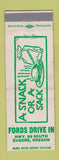 Matchbook Cover - Fords Drive In Eugene OR