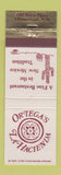 Matchbook Cover - Oretega's La Hacienda Albuquerque NM