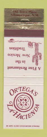 Matchbook Cover - Oretega's La Hacienda Albuquerque NM