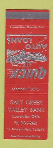 Matchbook Cover - Salt Creek Valley Bank Laurelville OH