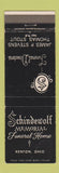 Matchbook Cover - Schindewolf Funeral Home Kenton OH WEAR