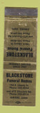 Matchbook Cover - Blackstone Funeral Homes Girard OH WORN