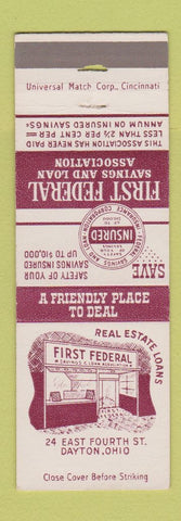 Matchbook Cover - First Federal Savings and Loan Dayton OH WEAR