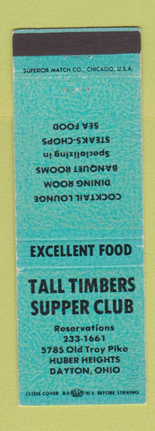 Matchbook Cover - Tall Timbers Supper Club Dayton OH