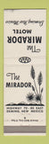 Matchbook Cover - Mirador Motel Deming NM