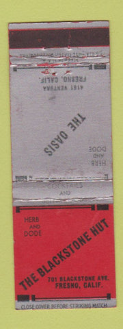 Matchbook Cover - Blackstone Hut Fresno CA Oasis WEAR