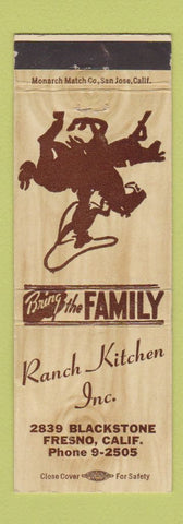 Matchbook Cover - Ranch Kitchen Restaurant Fresno CA WEAR