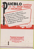 Matchbook Cover - Pueblo Colorado Tourism CO 40 Strike