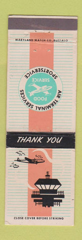 Matchbook Cover - Air Terminal Services Food Fresno CA Airport