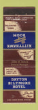 Matchbook Cover - Dayton Biltmore Hotel Dayton OH Kittyhawk Room