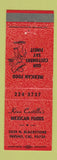 Matchbook Cover - Kino Castillo's Mexican Restaurant Fresno CA ORANGE