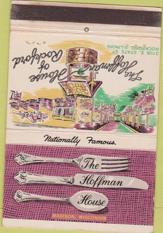 Matchbook Cover - Hoffman House Rockford IL Maidson WI 40 Strike