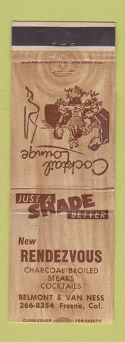 Matchbook Cover - Rendezvous Steaks Fresno CA WEAR