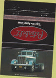 Matchbook Cover - Peterbuilt Semi Trucks 40 Strike