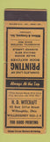 Matchbook Cover - HD Witcraft Matchbook Printing Willoughby OH