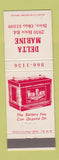 Matchbook Cover - Delta Marine Brice OH Vita Plate Battery