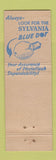 Matchbook Cover - Sylvania Blue Dot Flash Bulbs Macks Camera Lima OH
