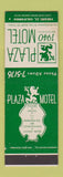 Matchbook Cover - Plaza Motel Fresno CA