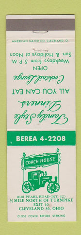 Matchbook Cover - Coach House Cleveland OH
