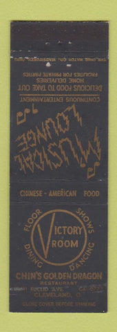 Matchbook Cover - Victory Room Chin's Golden Dragon Cleveland OH