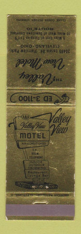 Matchbook Cover - Valley View Motel Cleveland OH WEAR
