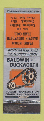 Matchbook Cover - Baldwin Duckworth Transmission Chain Cleveland OH WEAR
