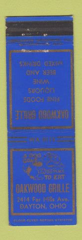 Matchbook Cover - Oakwood Grille Dayton OH MERCHANTS