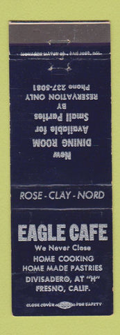 Matchbook Cover - Eagle Cafe Fresno CA WEAR