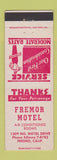 Matchbook Cover - Fremor Motel Fresno CA