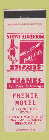 Matchbook Cover - Fremor Motel Fresno CA