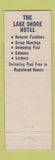 Matchbook Cover - Lake Shore Hotel Cleveland OH