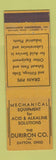 Matchbook Cover - Duriron Acid Alkaline Equipment Dayton OH MERCHANTS