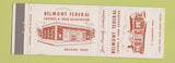 Matchbook Cover - Belmont Federal Savings and Loan St Clairsville OH