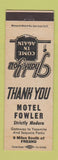 Matchbook Cover - Motel Fowler Fresno CA