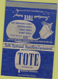 Matchbook Cover - Tote Material Handling Beatrice NE 40 Strike