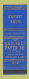 Matchbook Cover - Saalfeld Paper Company Cincinnati OH Clem Saalfeld