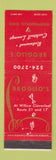 Matchbook Cover - Broglio's Restaurant Independence OH