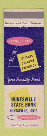 Matchbook Cover - Huntsville State Bank OH