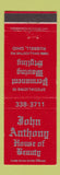 Matchbook Cover - John Anthony Beauty Salon Russell OH