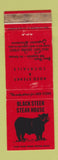 Matchbook Cover - Black Steer Steak House Superior WI WORN