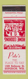 Matchbook Cover - Pete's Restaurant Superior WI