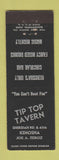 Matchbook Cover - Tip Top Tavern Kenosha WI