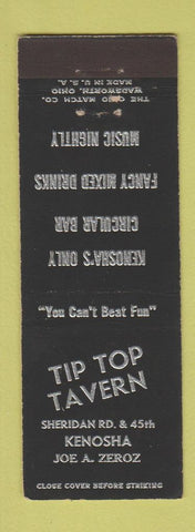 Matchbook Cover - Tip Top Tavern Kenosha WI