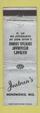 Matchbook Cover - Jeatran's Restaurant Menomonie WI WORN