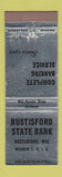 Matchbook Cover - Hustisford State Bank WI