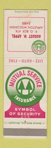 Matchbook Cover - August Appel Insurance Appleton WI WEAR