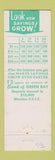 Matchbook Cover - Bank of Green Bay WI