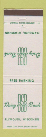 Matchbook Cover - Dairy State Bank Plymouth WI