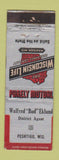 Matchbook Cover - Wisconsin Life Insurance Walfred Eklund Peshtigo WI WEAR